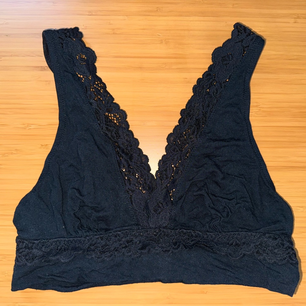 Free People Intimates black lace bralette Small